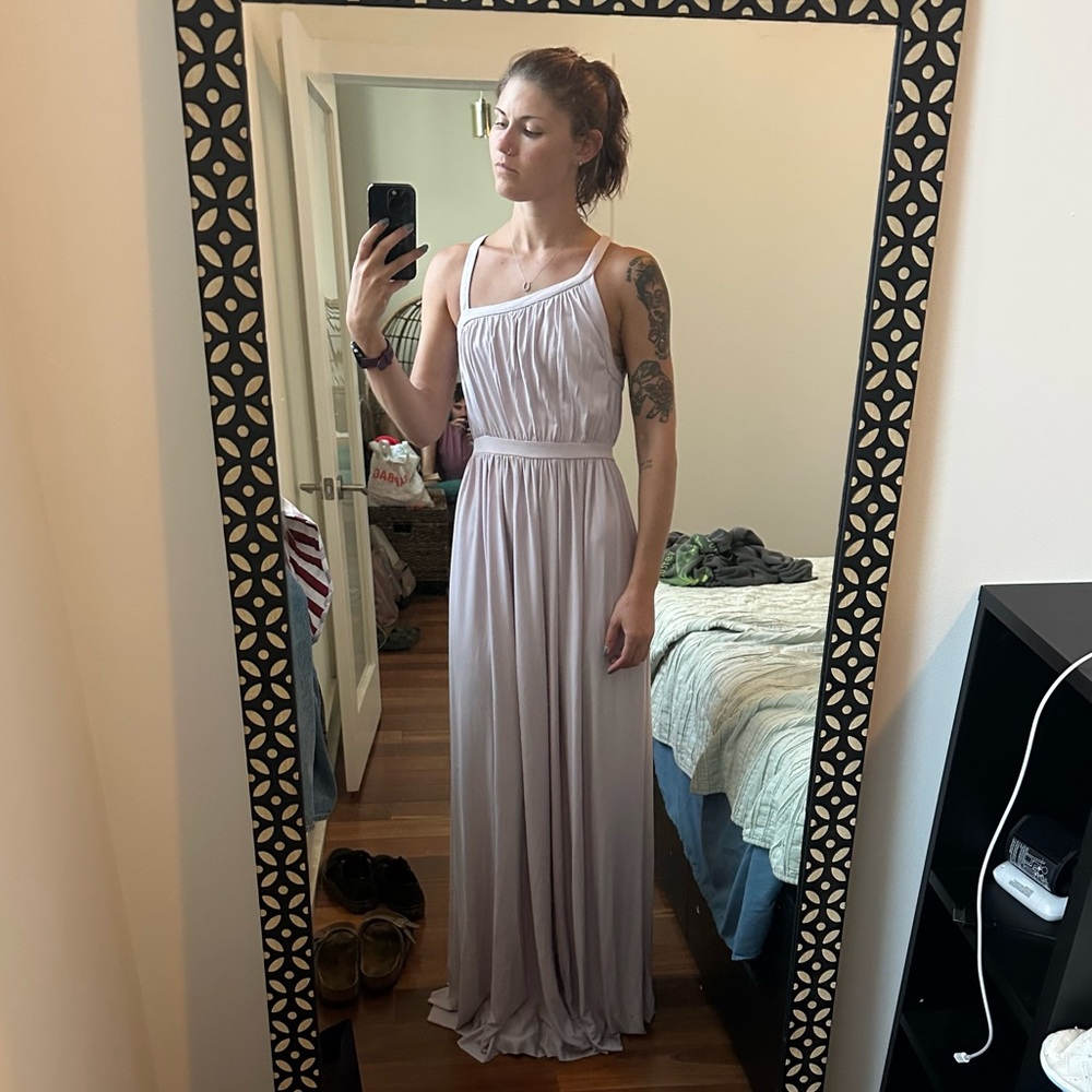 Lavender Asymmetrical Top Maxi Dress
